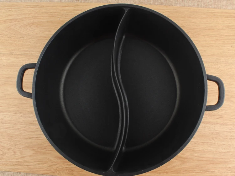 Литье алюминия Двойной вкус мандарин утка горячий горшок японский Sukiyaki электромагнитная печь общего назначения суп горшок