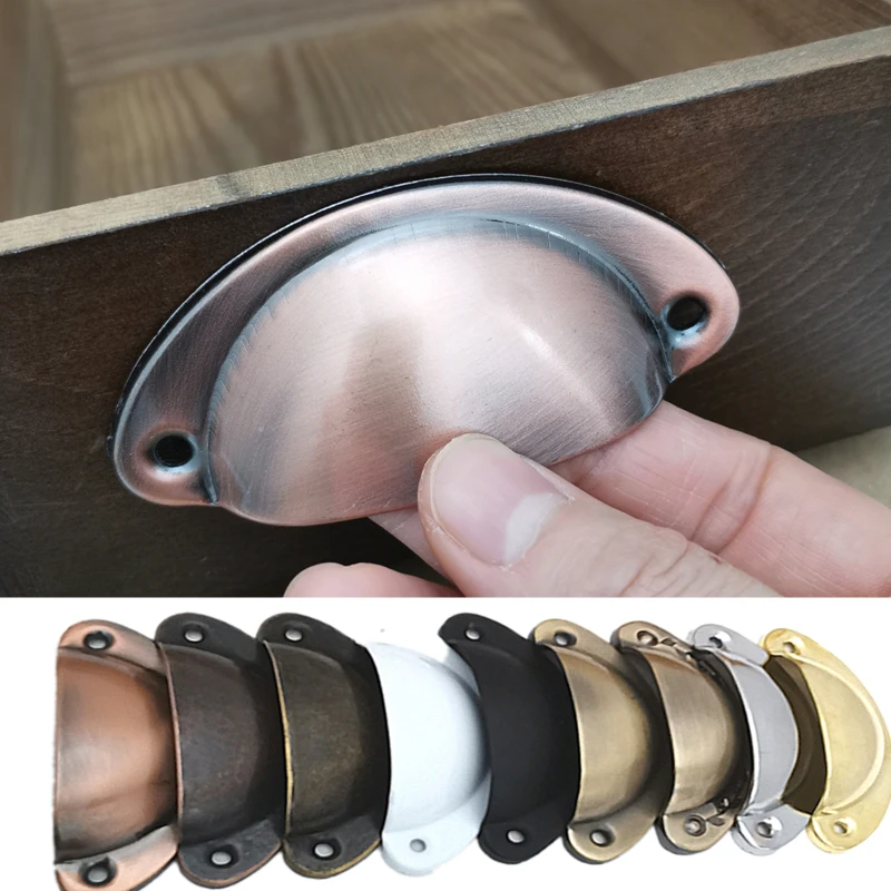 de ferro bronze antigo concha puxar moveis handware 8136 01