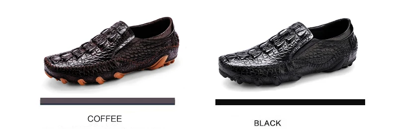 New Men's Octopus Leather Driving Shoes Crocodile Slip On Loafers For Men Casual Shoes Moccasins Business Boat Shoes Big Size 11 (14)