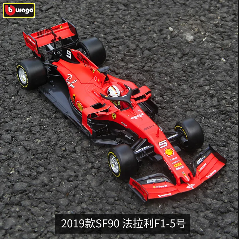Модель автомобиля Burago 1:18 Ferrari 2019 SF90 5 из сплава F1 модель литого под давлением