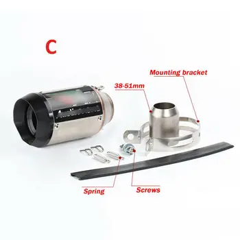 

Racing Motorcycle exhaust pipe Exhaust Pipe Muffler Escape Slip On 38-51mm Motorcycle Hot Sale
