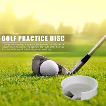 

1pc White Plastic Golf Putting Green Hole Cup Ring Training Aid Accessory Golf Field Outdoor sports Equipment Backyard Practice