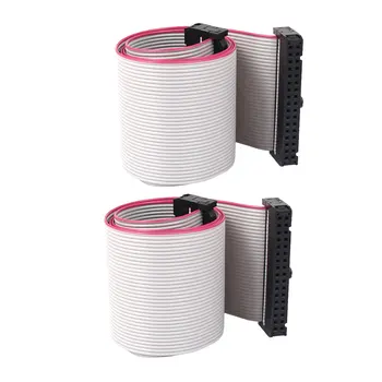 

uxcell IDC Wire Flat Ribbon Cable FC/FC Connector A-type 30cm Length Gray 34Pin 2Pcs