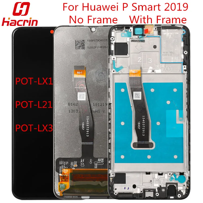 Для Huawei P Smart 2019 ЖК-дисплей + сенсорный экран с рамкой без битых пикселей замена