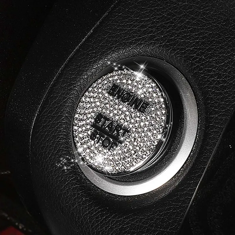 Декоративная кнопка запуска двигателя крышка крышки для Mercedes Benz C Class W205 кнопка запуска украшения стикер - Название цвета: CAR8502