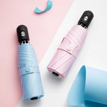 

Automatic Mini umbrella Anti UV protection sun parasol compact portable pocket travel umbrella folding sunny rain dual umbrella