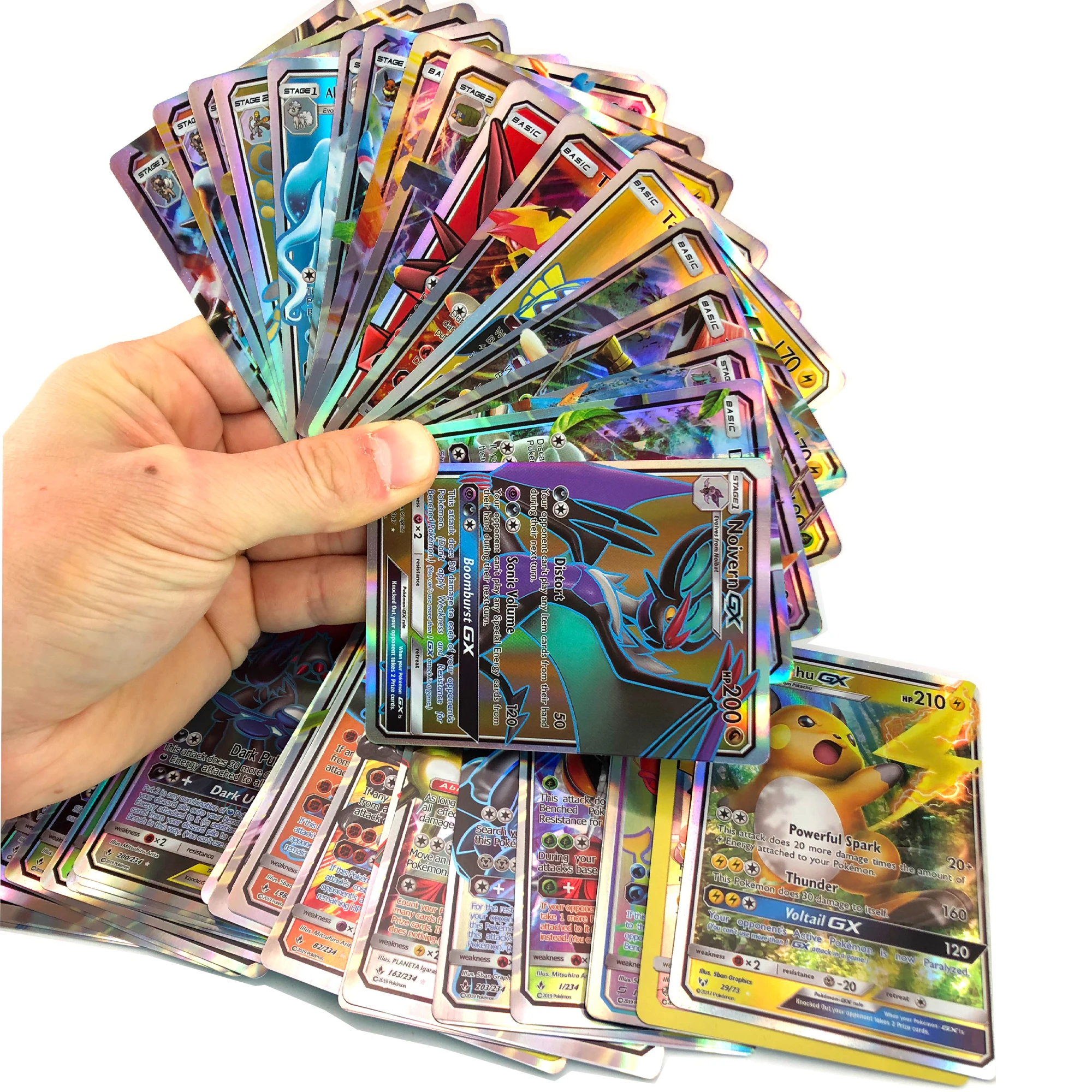 Juego de cartas de lucha coleccionables de Pokémon para niños, cartas de la serie EX GX,versión en inglés