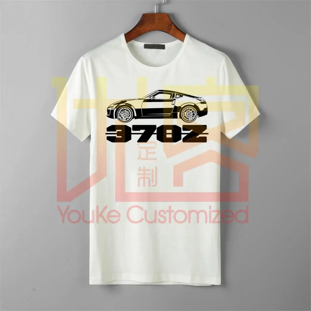 

Nissan 370Z 370 Z Model Year Black Sketch Outline Graphic Art Gray T Shirt