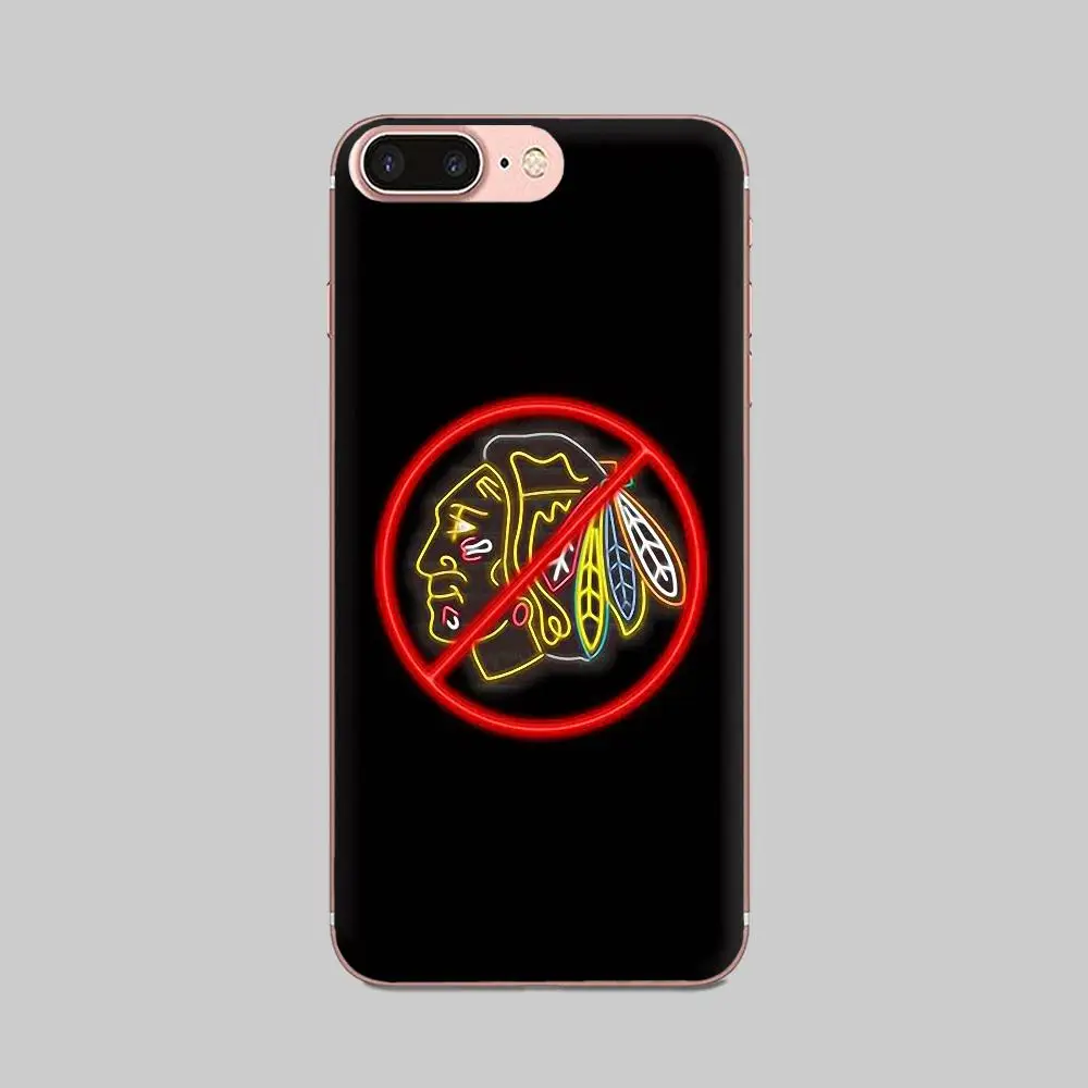 Для Apple iPhone 11 Pro X XS Max XR 4 4S 5 5C 5S SE 6 6S 7 8 Plus цветной чехол для телефона Chicago Blackhawks - Цвет: as picture