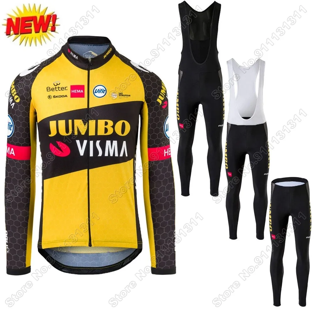 Комплект одежды для велоспорта JUMBO VISMA весна-лето 2021 мужской комплект из Джерси