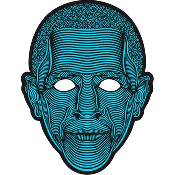 

Full Face Dancing Voice Sound Control Halloween LED Bendable Cool Light Party Mask Face Cover Glow Blazing In Dark Party Masks