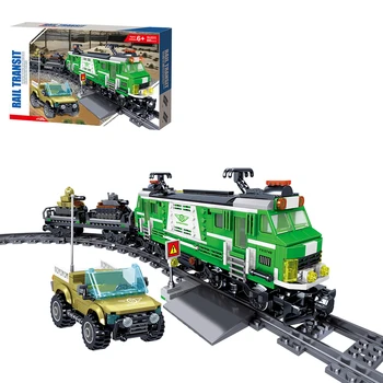 

890Pcs/set Armed Equipment Carrying Train Model MOC Train Toy Small Particle Building Kit Home Game Blocks Assembly Toys Gifts