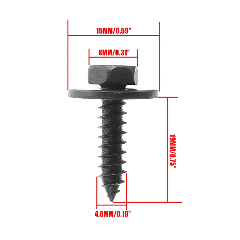 20pcs Steel Chassis Engine Guard Metal Nut/Screw Washers U-shape Clip Accessories Fit for BMW