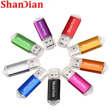 SHANDIAN mini Pen drive USB-Stick 4gb 8gb 16gb 32gb 64gb 128gb stick metall usb 2.0-stick speicher karte Usb stick(China)