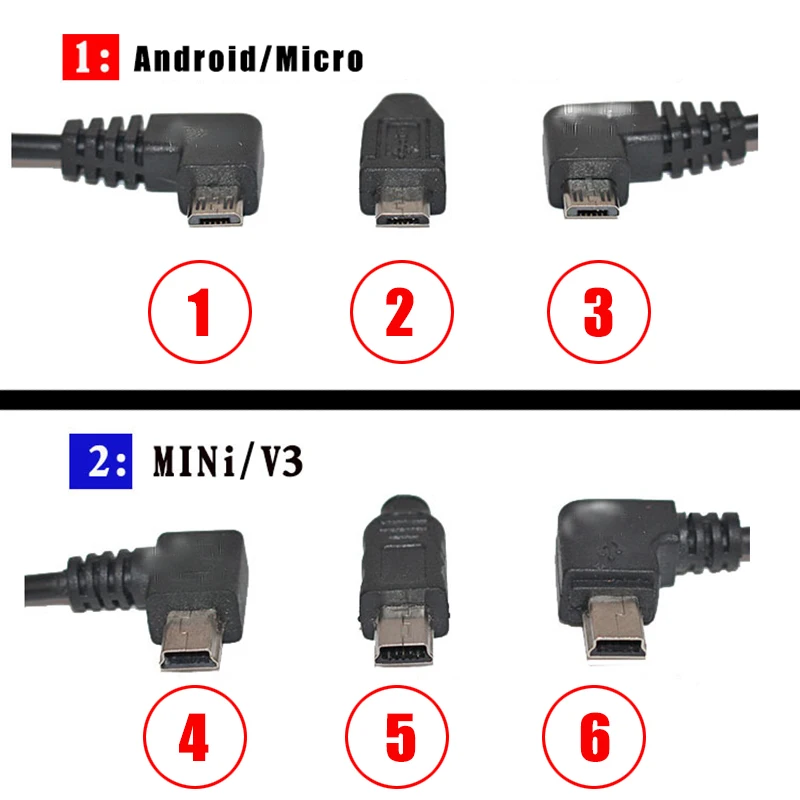 3,5 м длина автомобиля зарядка изогнутый микро мини USB кабель для автомобиль авто DVR камера видео рекордер/gps/PAD/Мобильный с 1 USB портом
