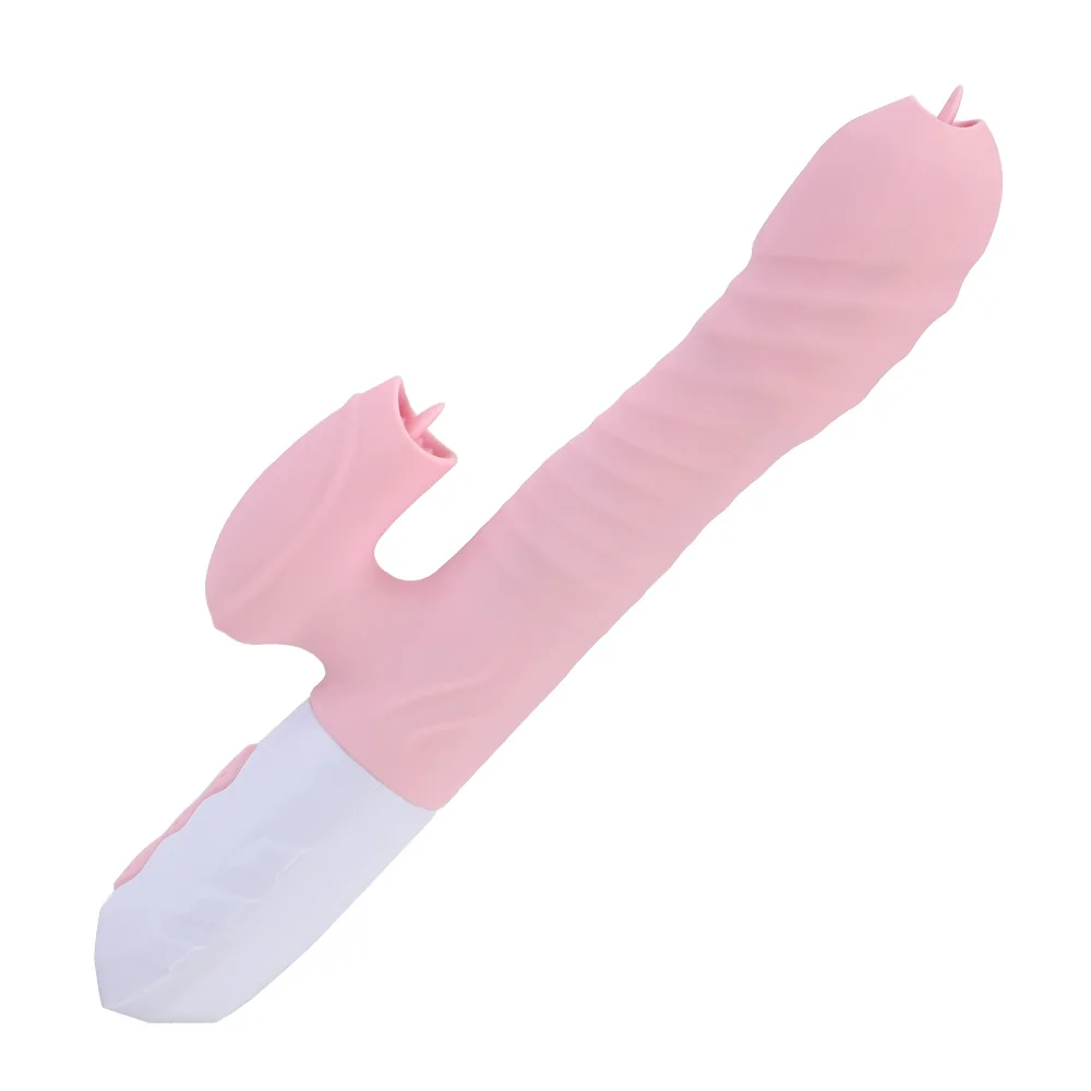 Vibratore bacchetta vibratore telescopico riscaldabile vibratore doppia lingua giocattoli del sesso per le donne G Spot Clitoride S_voghion.com
