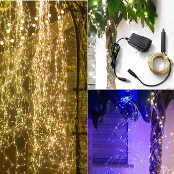 

200 LEDs String Garland Christmas Tree Fairy Light Chain 10 Strands EU Pulg connectable Home Garden Party Outdoor Holiday decor