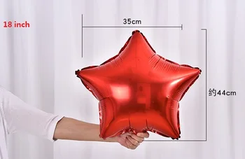 

5 pcs/lot 18 inch Star Heart Foil Balloons Wedding Birthday Party Backdrop Decor Air Inflatable Globos Child Gift Toy Supply
