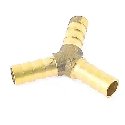 

Gold Tone Air Line Tube Hose Tail Brass 3 Way Y Connector 7mm
