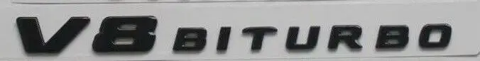 Черный глянец эмблемы для Mercedes W221 W222 S53 S63 S63s S65 V8 BITURBO - Цвет: Gloss Black