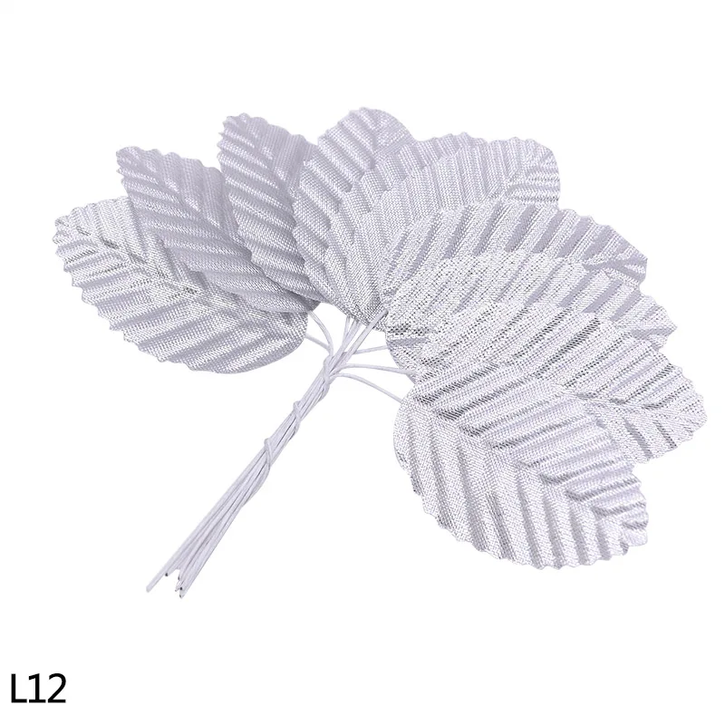 40 шт./лот моделирование шелковые листья Искусственный лист цветок DIY свадебный венок ручной работы Вечерние домашний стол Цветы оформление - Цвет: L12