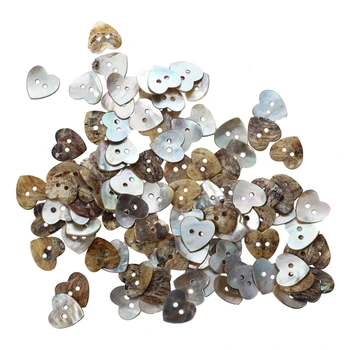 

Lot 100 Mother of Pearl Heart Shell Sewing Buttons 15mm HOT