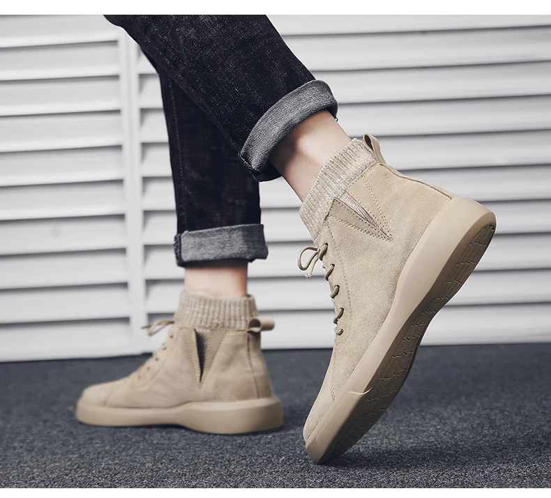 Г. Новые зимние мужские ботинки Zapato Модные мужские повседневные ботинки на шнуровке Высококачественная Нескользящая Теплая мужская обувь по щиколотку Zapatos Masculinos
