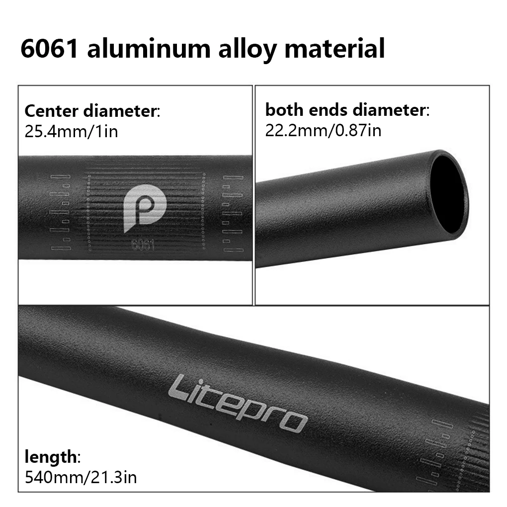 25.4 X 540/580mm Bicycle Handle Aluminum Alloy Folding Handlebar Ultra-light Straight Road Bike Bar Bicycle Accessories
