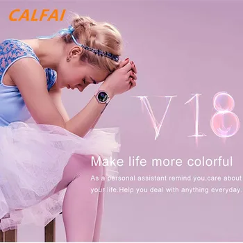 

New Lady's Bracelet V18 Changing Strap Heart Rate Monitoring Lady Smartwatch Call Reminder Blood Pressure Bracelet