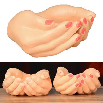 

1pc Creative Resin Flowerpot Mini Succulent Planter Pot Decorative Hand Holding Plant Pot Home Decor