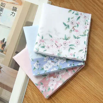 

1pcs High Quality Lady Square Pocket Floral Women Printed Handkerchiefs 43x43cm Table Handkerchief Flower Hand Towel Gifts RF3