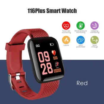 

116 Plus 1.3 inch TFT Screen Sports Smart Bracelet Heart Rate Blood Pressure Monitor Fitness Wristband Support for Android iOS