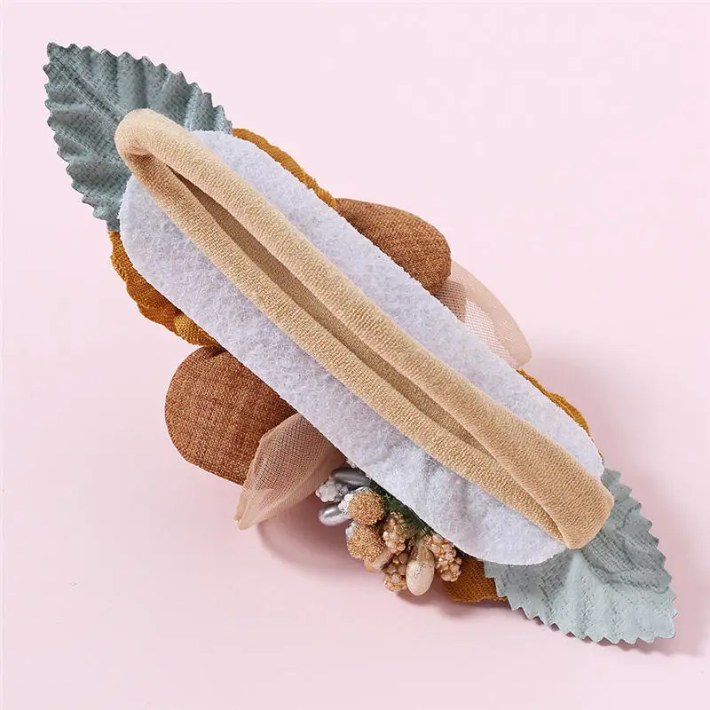 WARMOM 1PC Simulated Flower Headband Elastic Hairband For Kids Headwear Princess Hairband Children Hair Accessories Baby Stuff