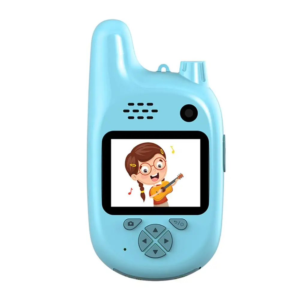 Blue Новинка Высокое качество детская мультяшная камера игрушки рация милый внешний вид домофон видео камера игрушки подарки для детей - Цвет: Blue