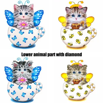 

No Full Diamond Animal DIY Diamond Painting Cross Stitch Full Canvas Picture of Rhinestone Mosaic Embroidery Canvas Paintings