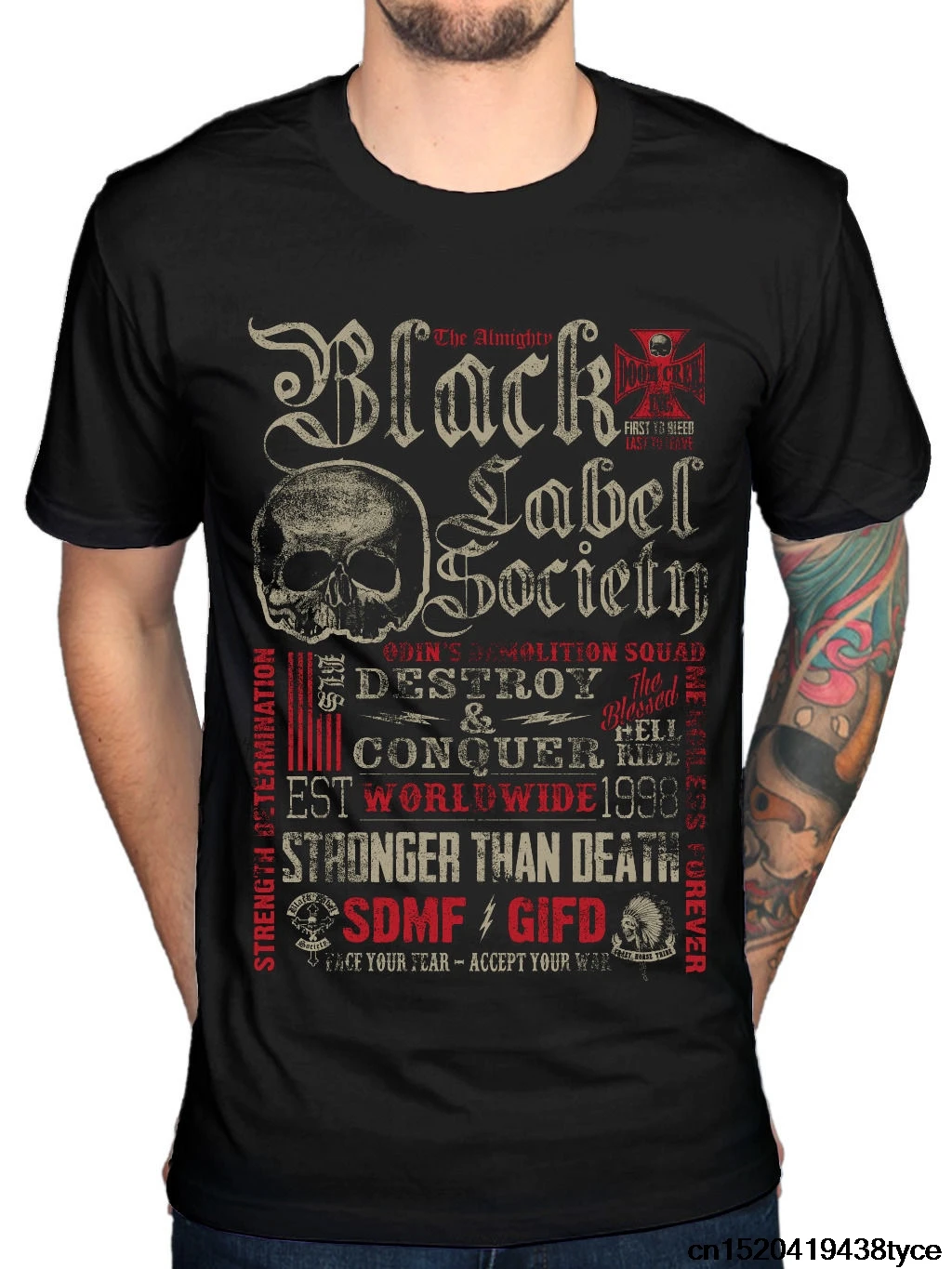 Summer Black Label Society Destroy & Conquer T Shirt Zakk Wylde New Merch  Design T Shirt Cool Summer Tops