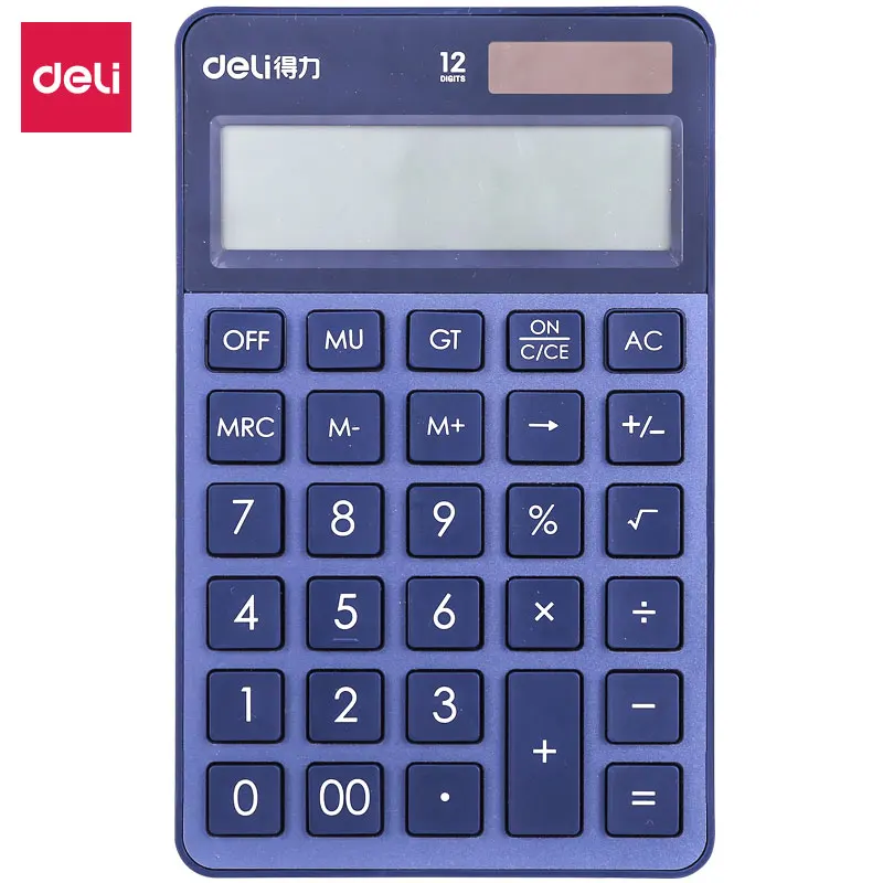 

Fashion Office Dual Power Calculator 12 Digits Large Screen Display Computer Rose-Gold Calculadora Escolar Canetas Gift