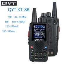 Qyt quad band handheld KT-8R 4 banda 3200mah bateria maior intercomunicador ao ar livre uv rádio bidirecional