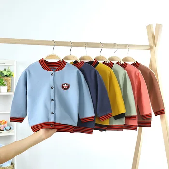 

2020 New Children's Baseball Clothing Uniform Babyboys And Girls Wear Clothes Casual Sweater Cardigan Infant Kids Jackets Coat