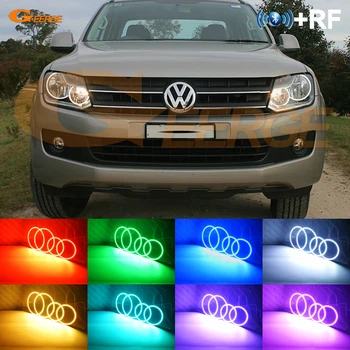 

RF remote Bluetooth APP Multi-Color Ultra bright RGB LED Angel Eyes kit For Volkswagen VW Amarok 2010-2016 Halogen Headlight