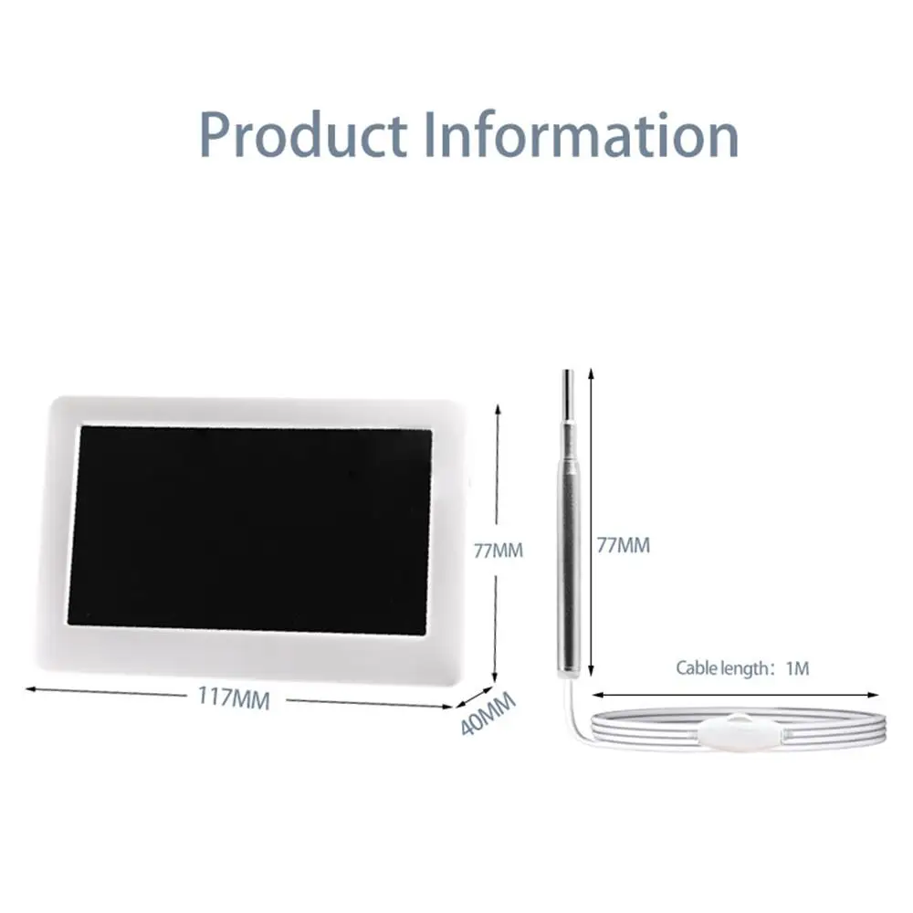 

3.9MM Video Otoscope Camera 1080P Ear Inspect Earwax Camera 4.3Inch Screen HD Display Digital Waterproof Endoscope Cleaning Tool
