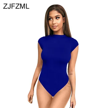 

Causal Solid Plus Size Romper Women Short Sleeve Bandage One Piece Elegant Ladies Jumpsuits 2020 Summer Skinny Short Bodysuits