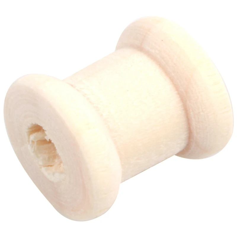 100 шт натуральные цилиндрические деревянные катушки 14 мм x 12,6 мм Новые