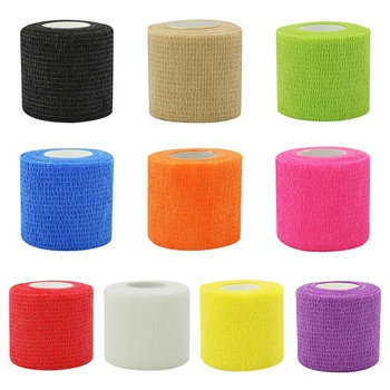 

rPractical 4.5m Self Adhesive Elastic Bandage Wrap Tape Multipurpose Waist Elbow Ankle Head Wrist Shoulder Knee Calf Palm Band