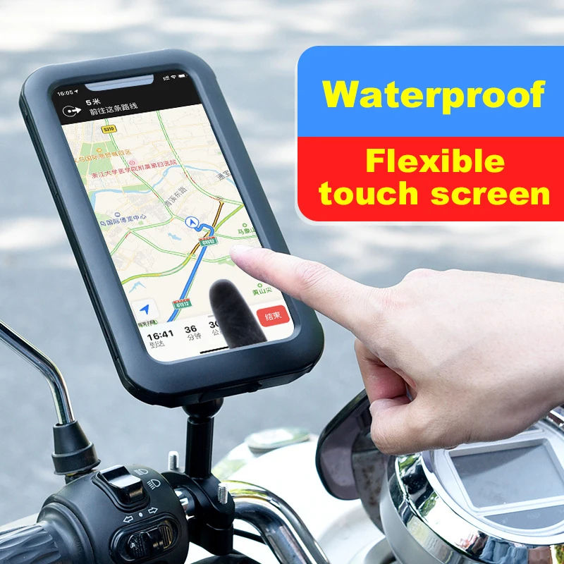 

Waterproof Bicycle Mobile Phone Holder Stand For Samsung iphone Cell Phone Support Motorcycle Case Bike Phone Mount Pouch Bag