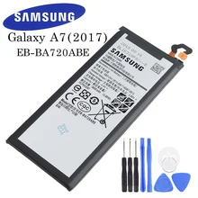 Оригинальная батарея Samsung EB-BA720ABE для Samsung Galaxy A7 версия A720 SM-A720 аутентичная батарея 3600 мАч высокой Ёмкость