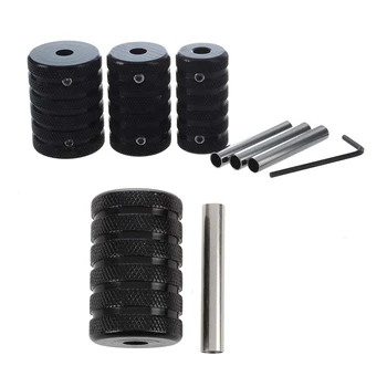 

4 Pcs Black Aluminum Alloy Grip for Tattoo Machine Gun Kit Set, 1 Pcs 30Mm & 3 Pcs 25/30/35Mm