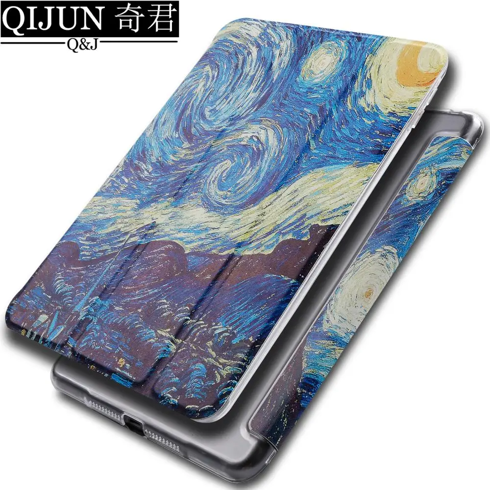 Best  tablet flip case for Apple ipad 9.7" 2018 painting Smart wake Sleep fundas fold Stand cover capa ca