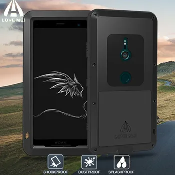 

LOVE MEI Aluminum Metal Case For Sony Xperia XZ3 Armor Shockproof Life Waterproof Cover For Sony Xperia XZ3 Capa Phone Case