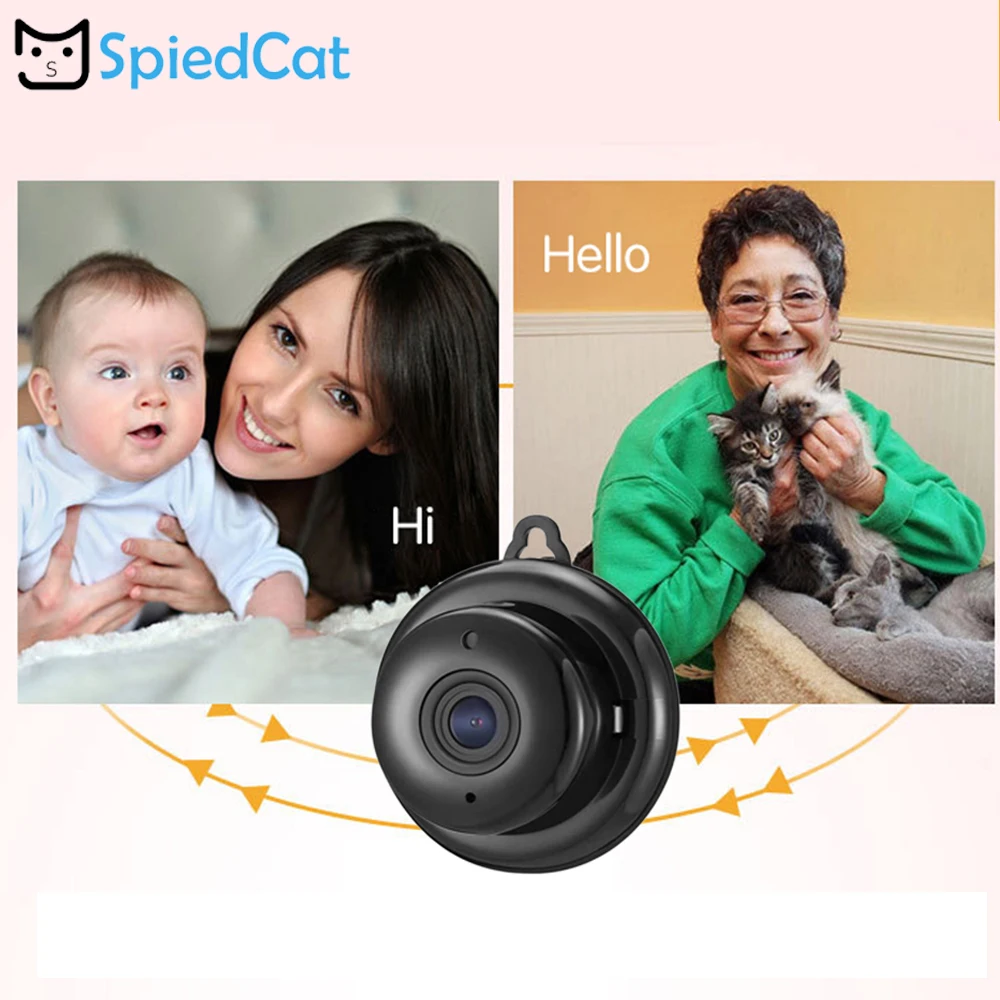 

180 Degree Wide Angle WIFI IP Wireless Mini IR Night Vision Smart Camera Home Baby Security Remote Motion Detection Monitor
